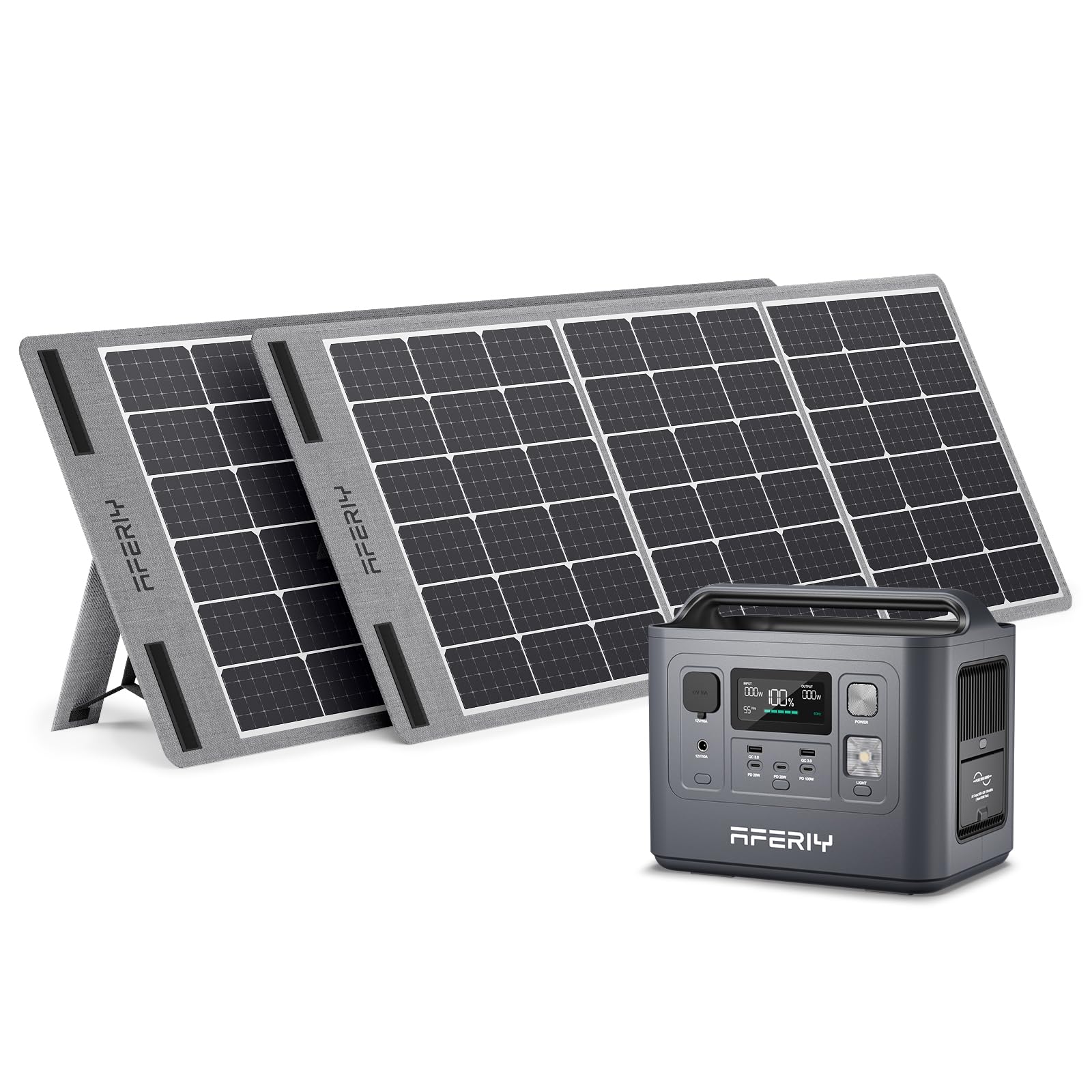 AFERIY Solar Generator P010 800Wポータブル電源 100W ソーラーパネル